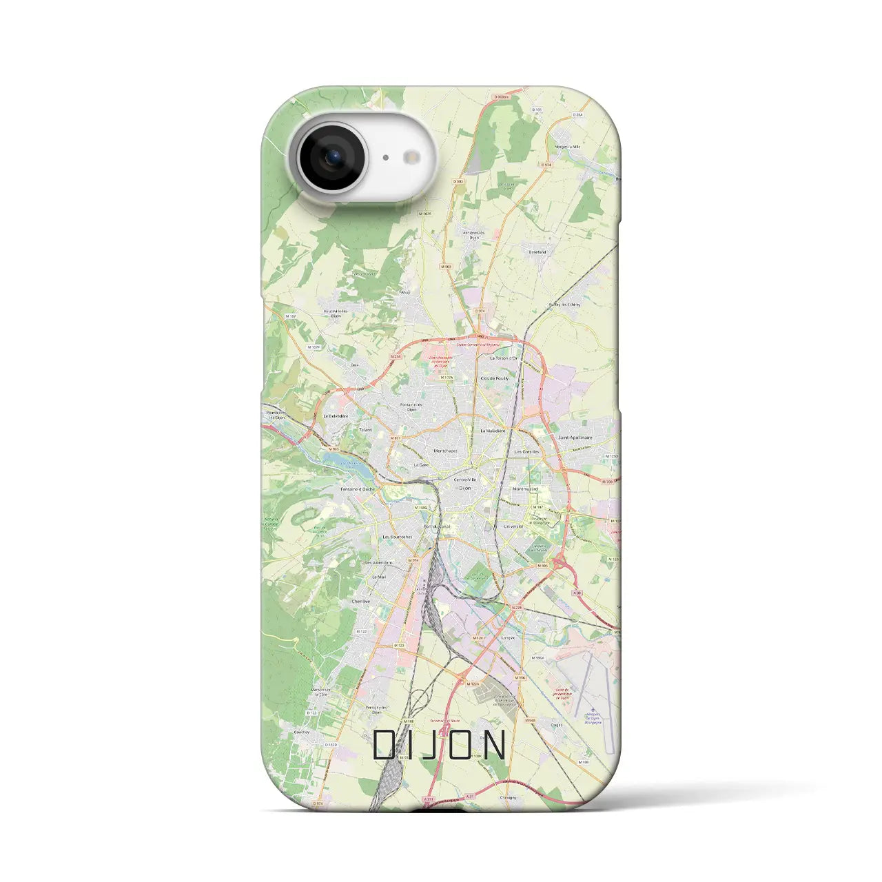 【ディジョン(フランス)】地図柄iPhoneケース(バックカバータイプ)