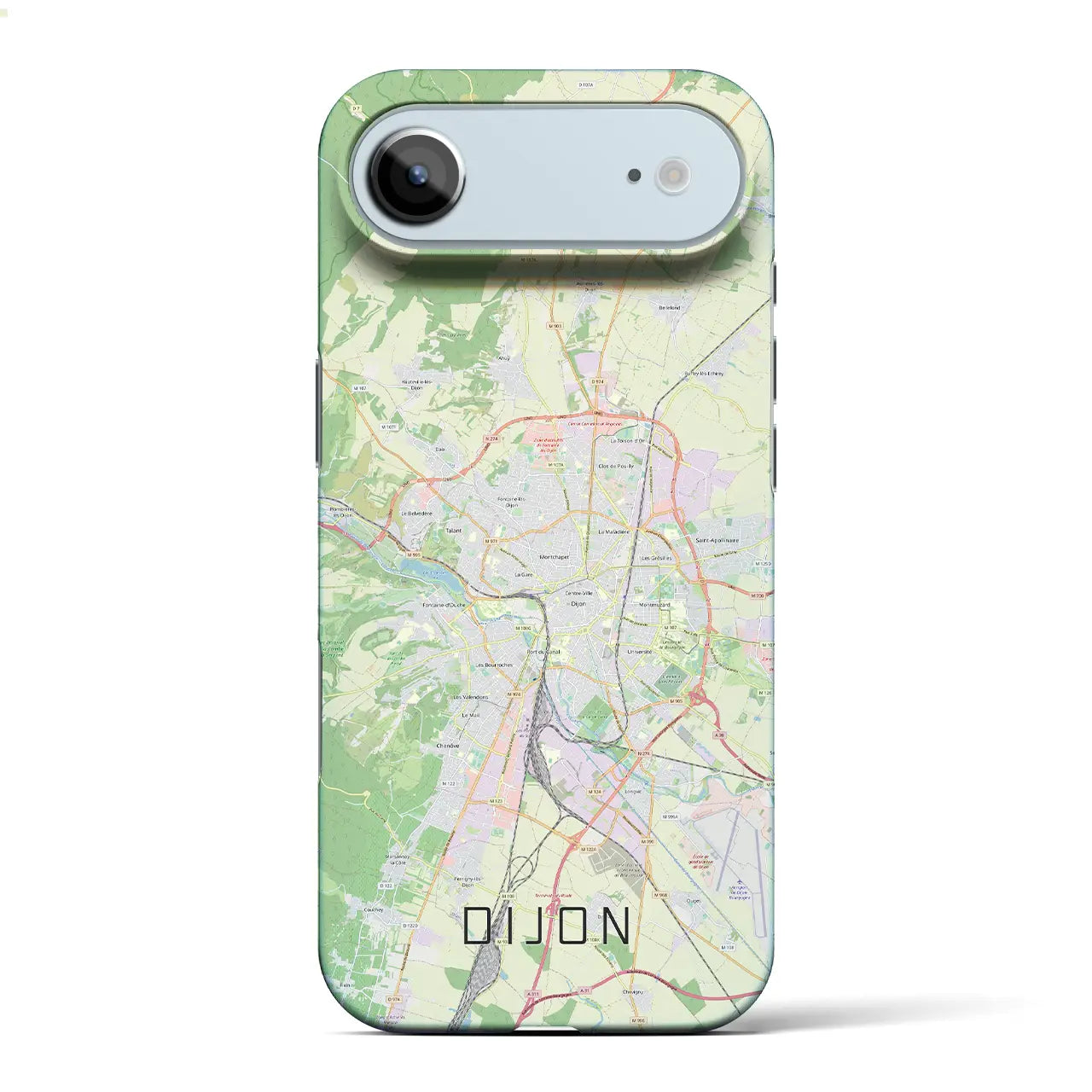 【ディジョン(フランス)】地図柄iPhoneケース(バックカバータイプ)