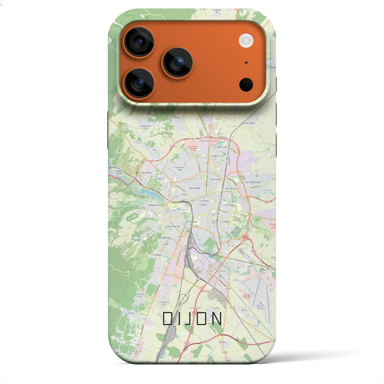 【ディジョン(フランス)】地図柄iPhoneケース(バックカバータイプ)