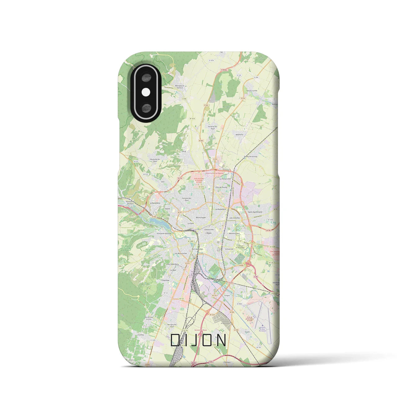 【ディジョン(フランス)】地図柄iPhoneケース(バックカバータイプ)