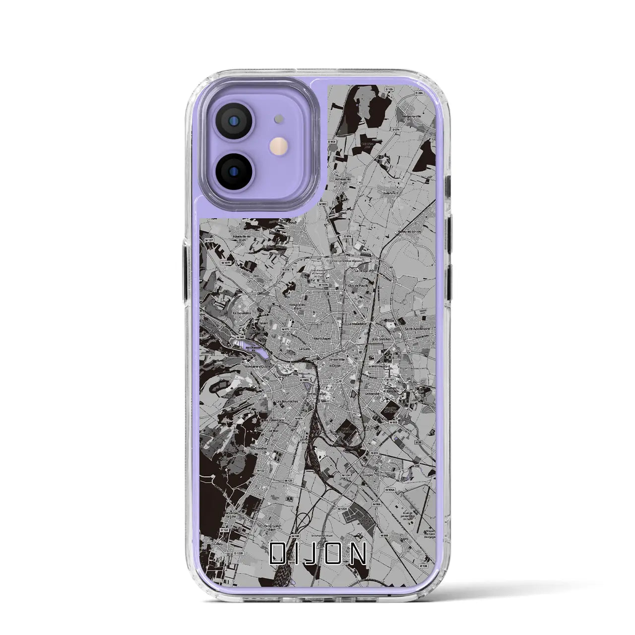 【ディジョン(フランス)】地図柄iPhoneケース(MagSafeタイプ)