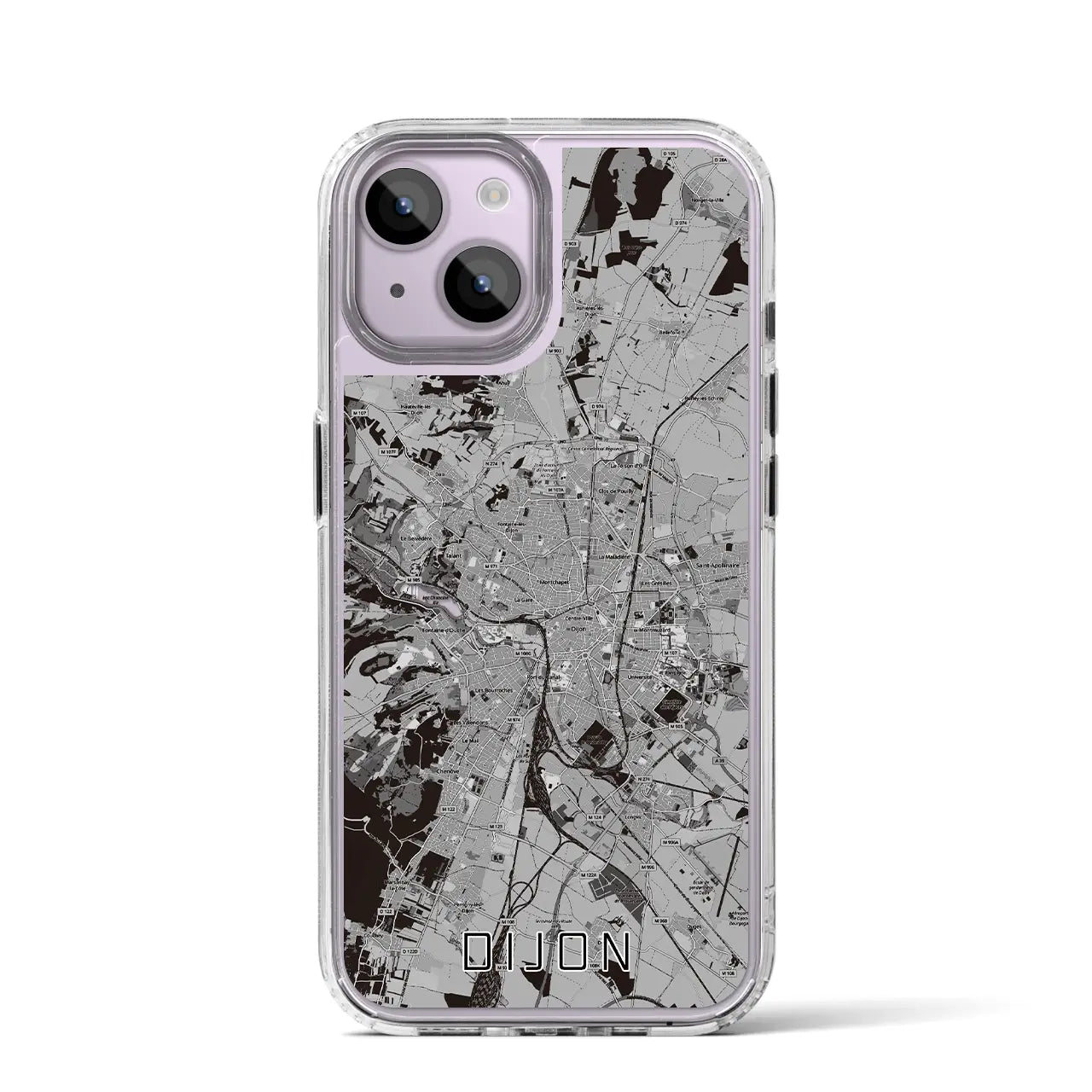【ディジョン(フランス)】地図柄iPhoneケース(MagSafeタイプ)
