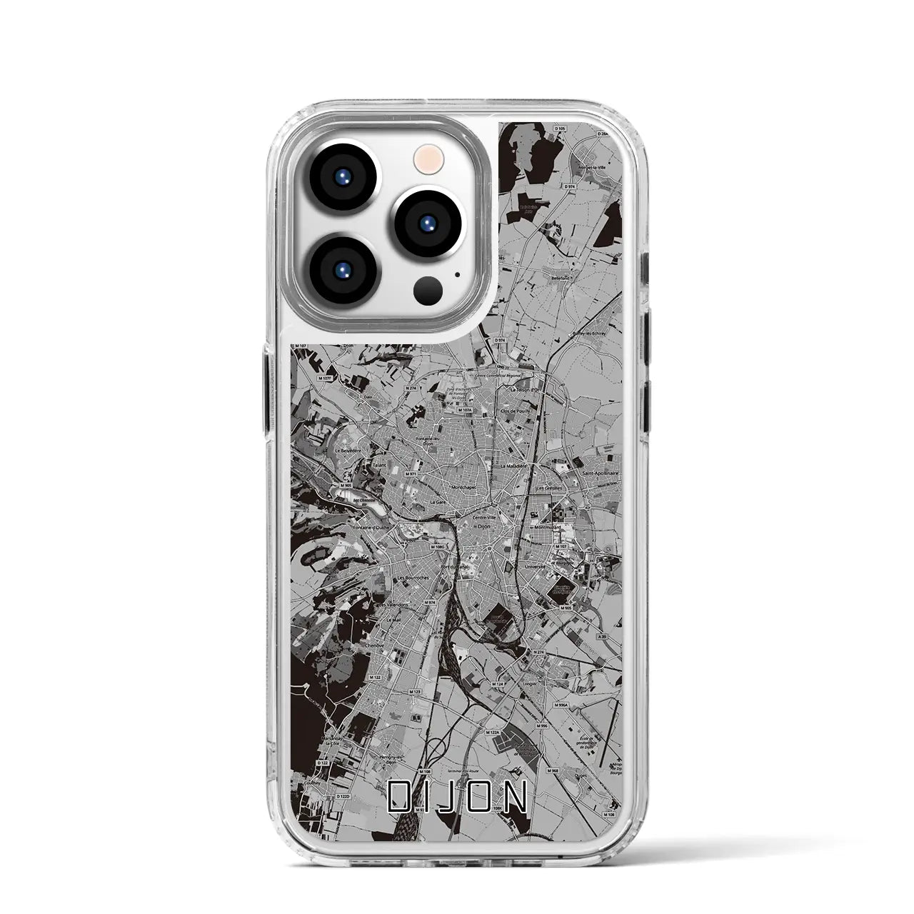 【ディジョン(フランス)】地図柄iPhoneケース(MagSafeタイプ)