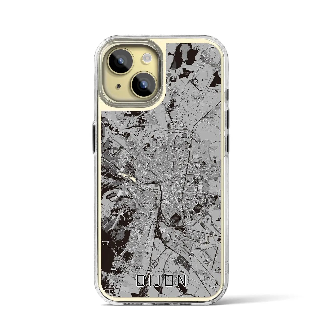 【ディジョン(フランス)】地図柄iPhoneケース(MagSafeタイプ)
