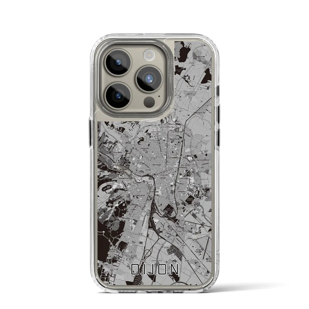 【ディジョン(フランス)】地図柄iPhoneケース(MagSafeタイプ)
