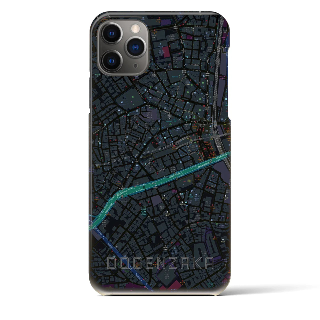 【道玄坂(東京都)】地図柄iPhoneケース(バックカバータイプ)