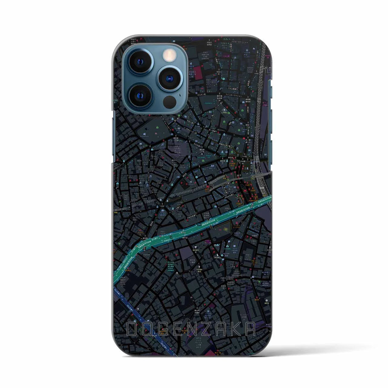 【道玄坂(東京都)】地図柄iPhoneケース(バックカバータイプ)