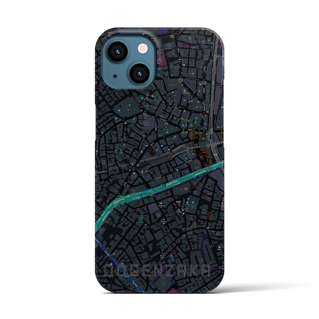 【道玄坂(東京都)】地図柄iPhoneケース(バックカバータイプ)