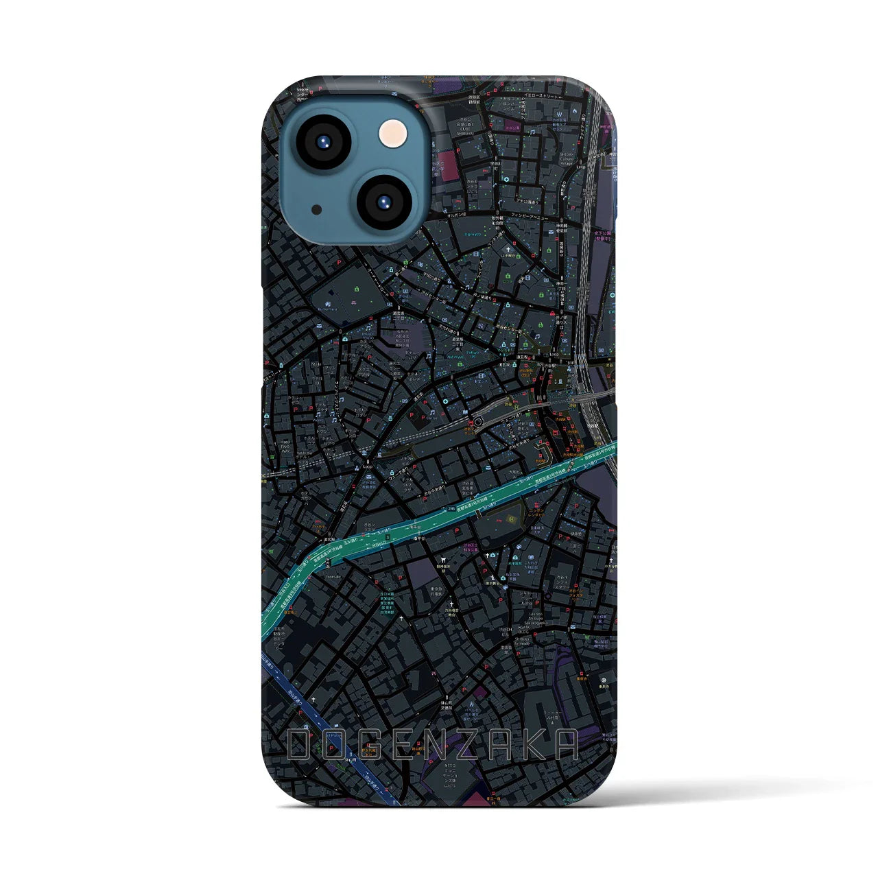 【道玄坂(東京都)】地図柄iPhoneケース(バックカバータイプ)