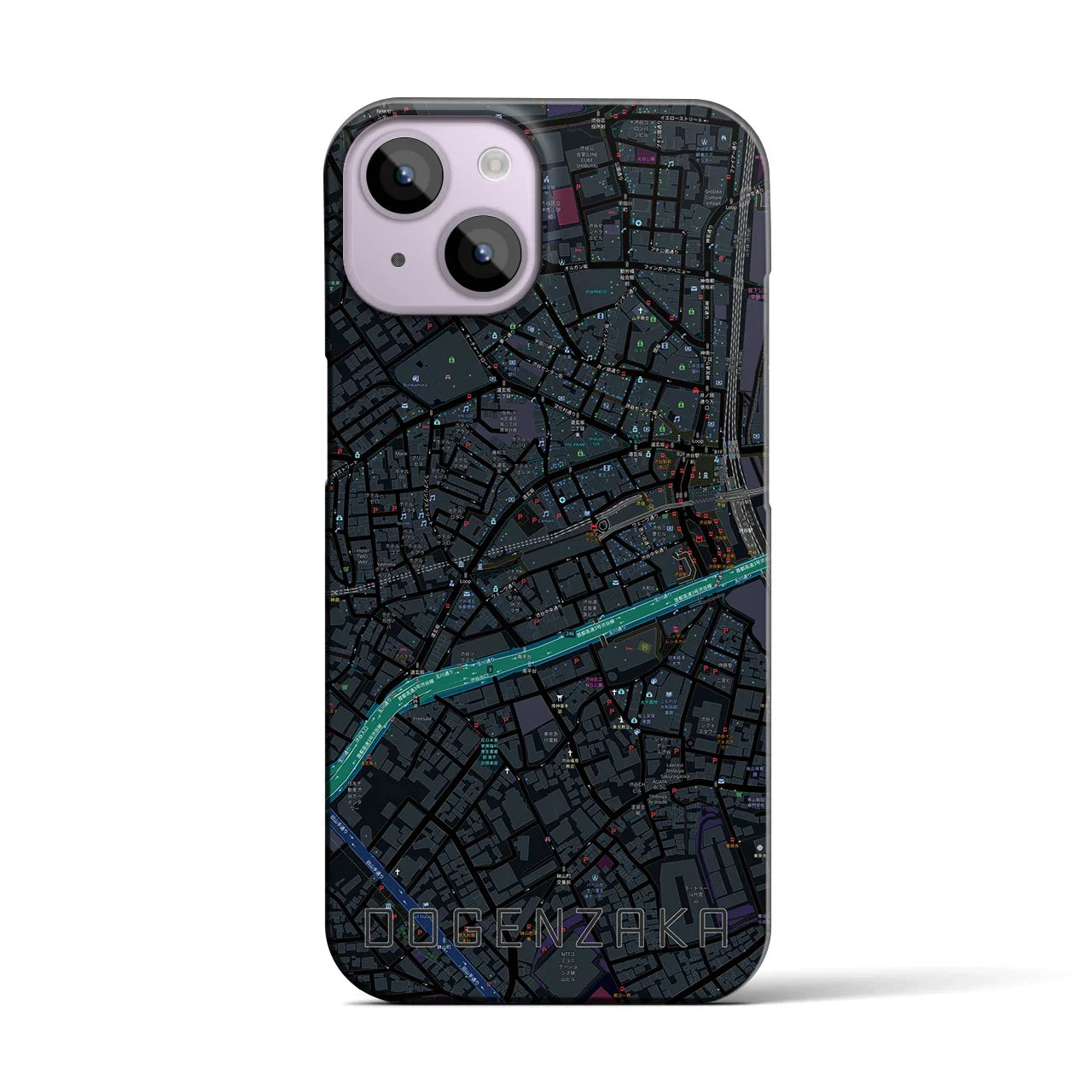 【道玄坂(東京都)】地図柄iPhoneケース(バックカバータイプ)