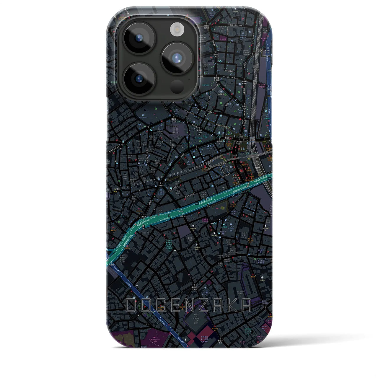 【道玄坂(東京都)】地図柄iPhoneケース(バックカバータイプ)