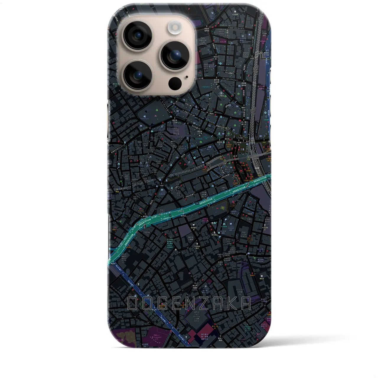 【道玄坂(東京都)】地図柄iPhoneケース(バックカバータイプ)