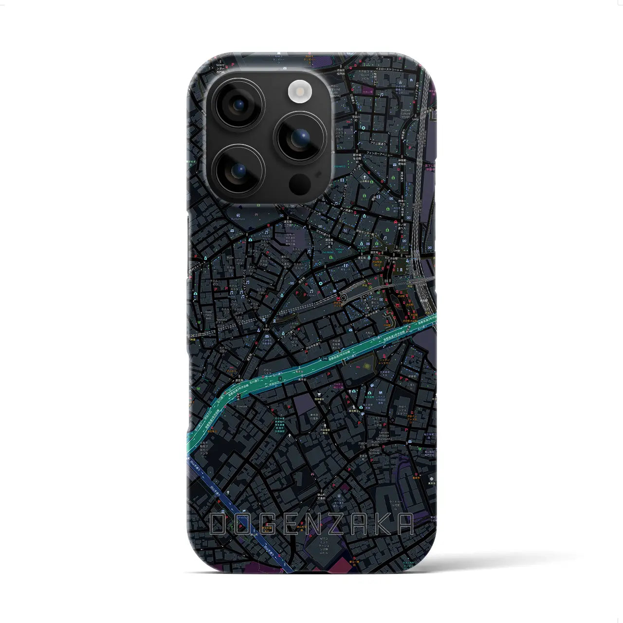 【道玄坂(東京都)】地図柄iPhoneケース(バックカバータイプ)