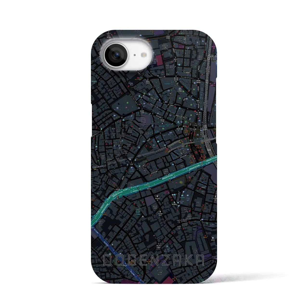 【道玄坂(東京都)】地図柄iPhoneケース(バックカバータイプ)