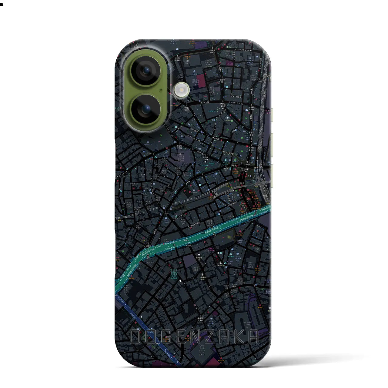 【道玄坂(東京都)】地図柄iPhoneケース(バックカバータイプ)