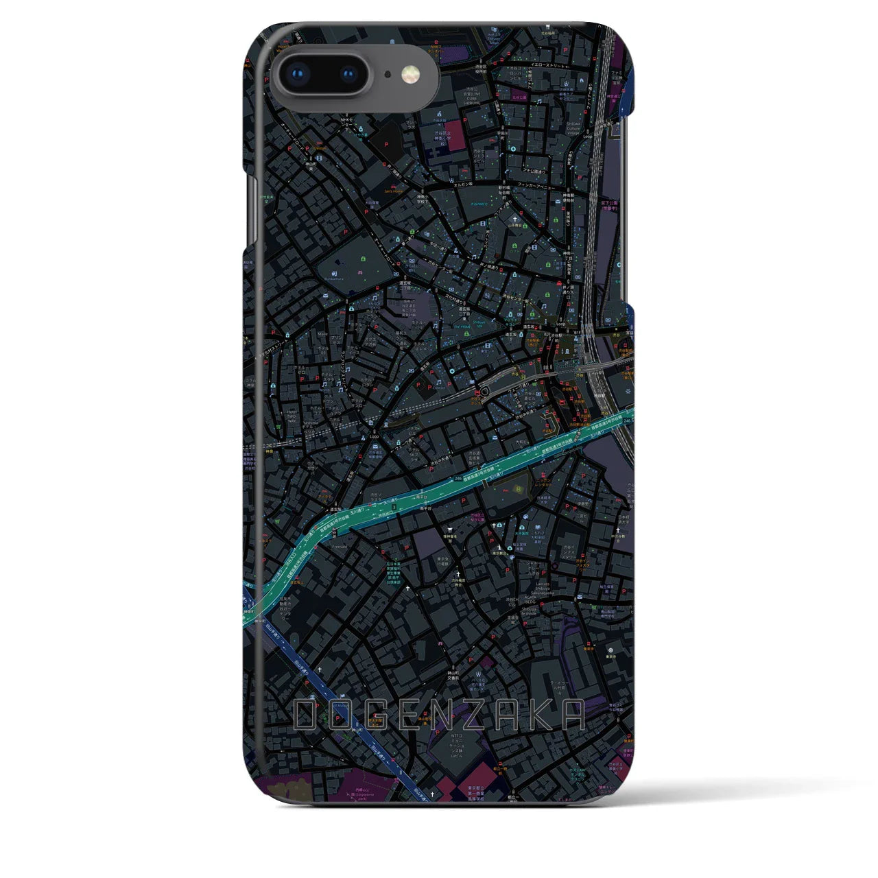 【道玄坂(東京都)】地図柄iPhoneケース(バックカバータイプ)