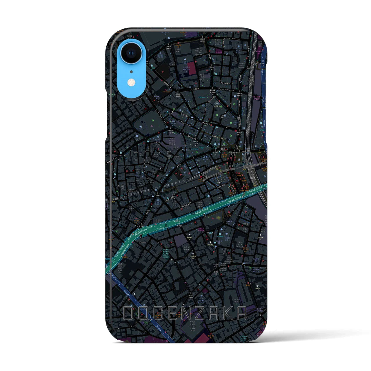 【道玄坂(東京都)】地図柄iPhoneケース(バックカバータイプ)