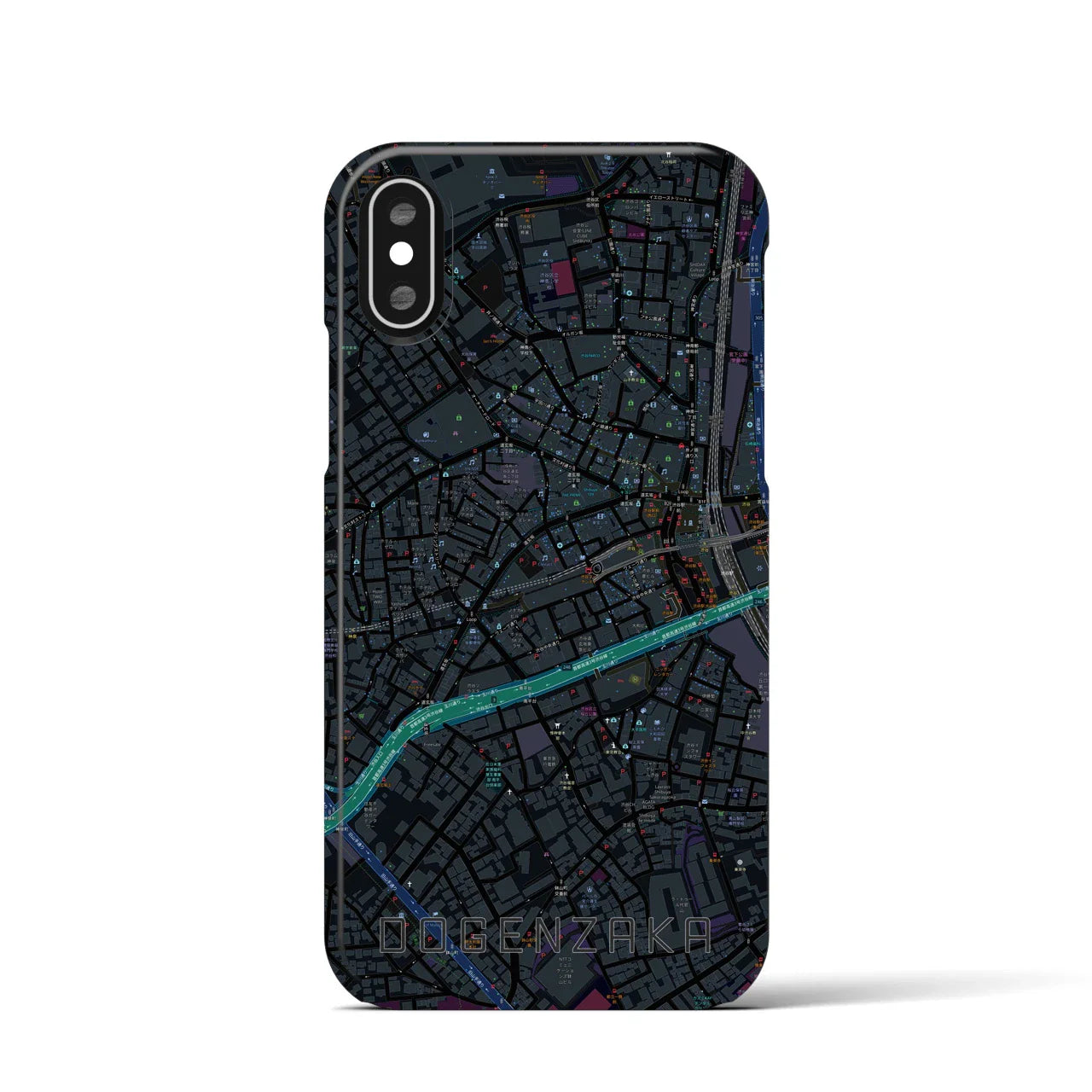 【道玄坂(東京都)】地図柄iPhoneケース(バックカバータイプ)