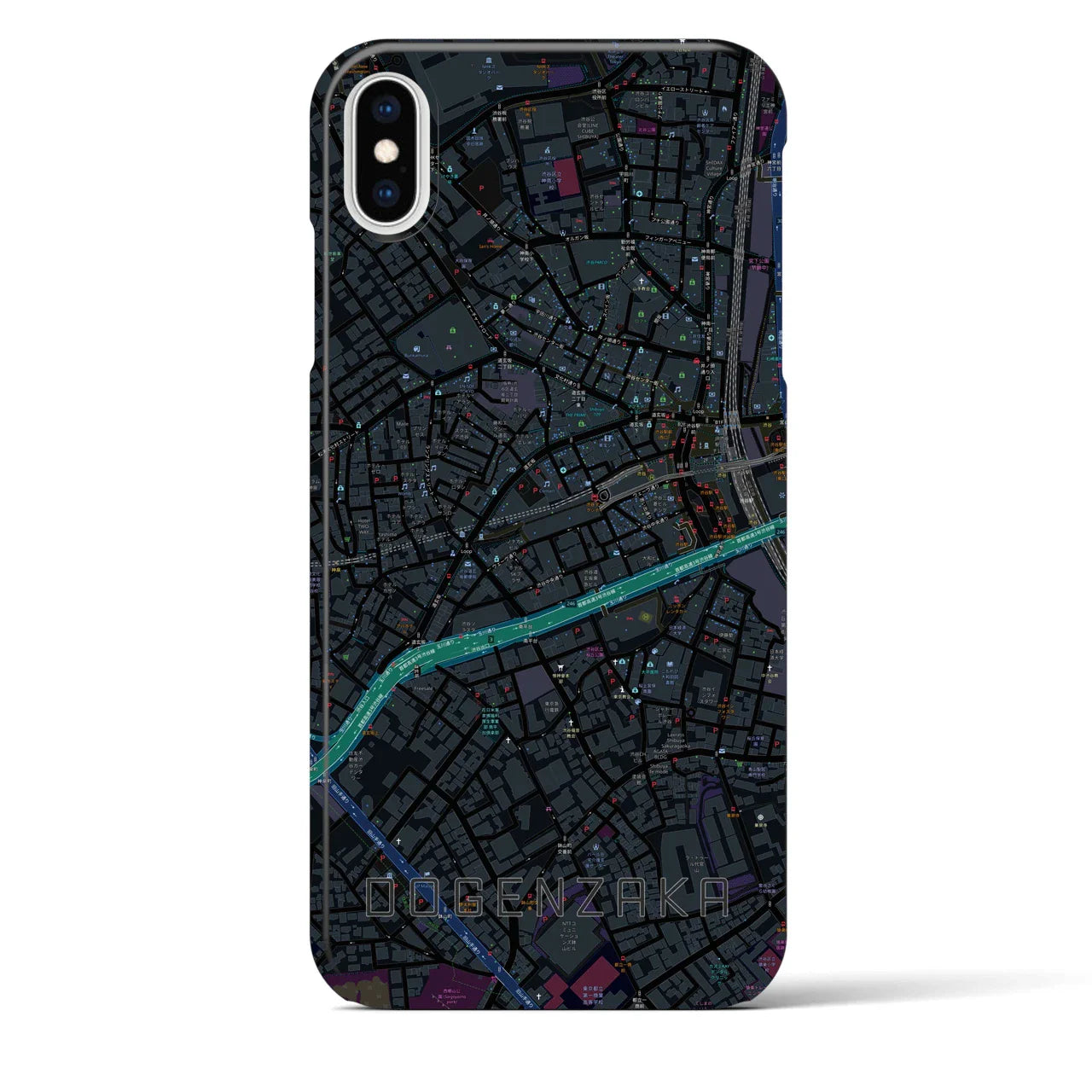 【道玄坂(東京都)】地図柄iPhoneケース(バックカバータイプ)