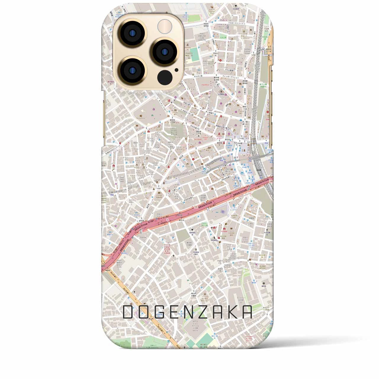 【道玄坂(東京都)】地図柄iPhoneケース(バックカバータイプ)