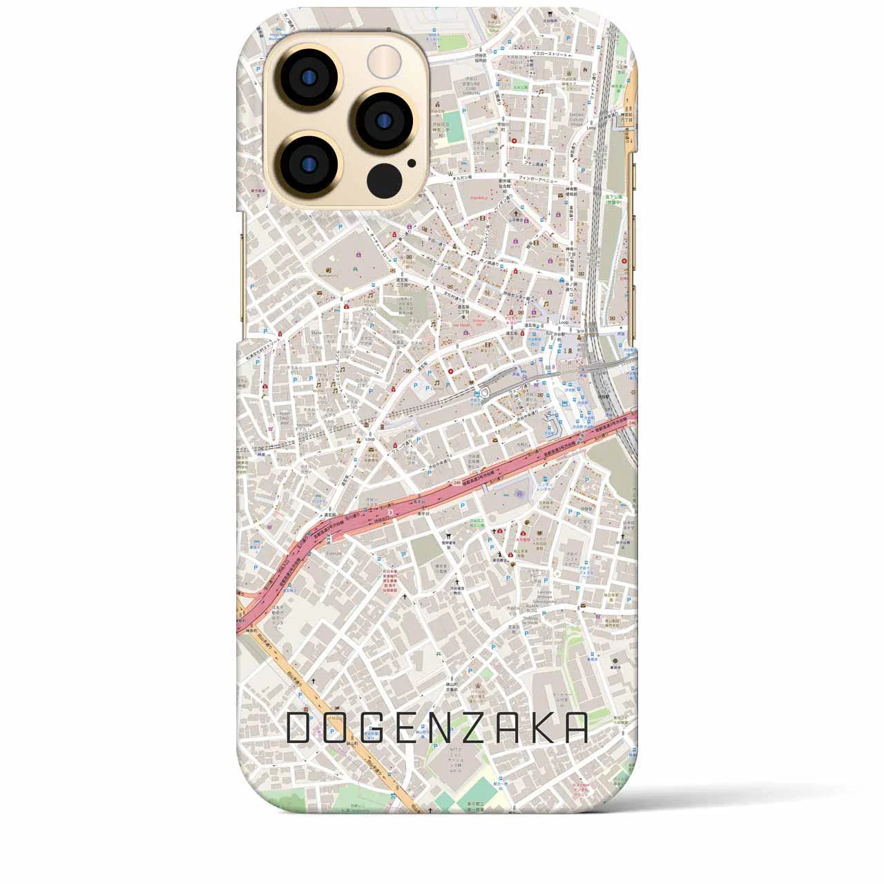 【道玄坂(東京都)】地図柄iPhoneケース(バックカバータイプ)