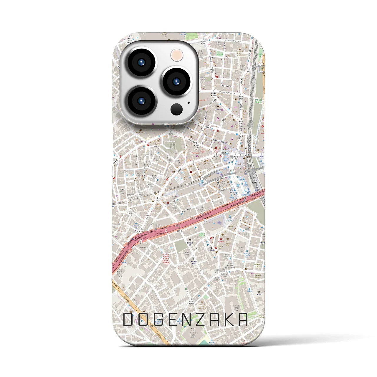 【道玄坂(東京都)】地図柄iPhoneケース(バックカバータイプ)
