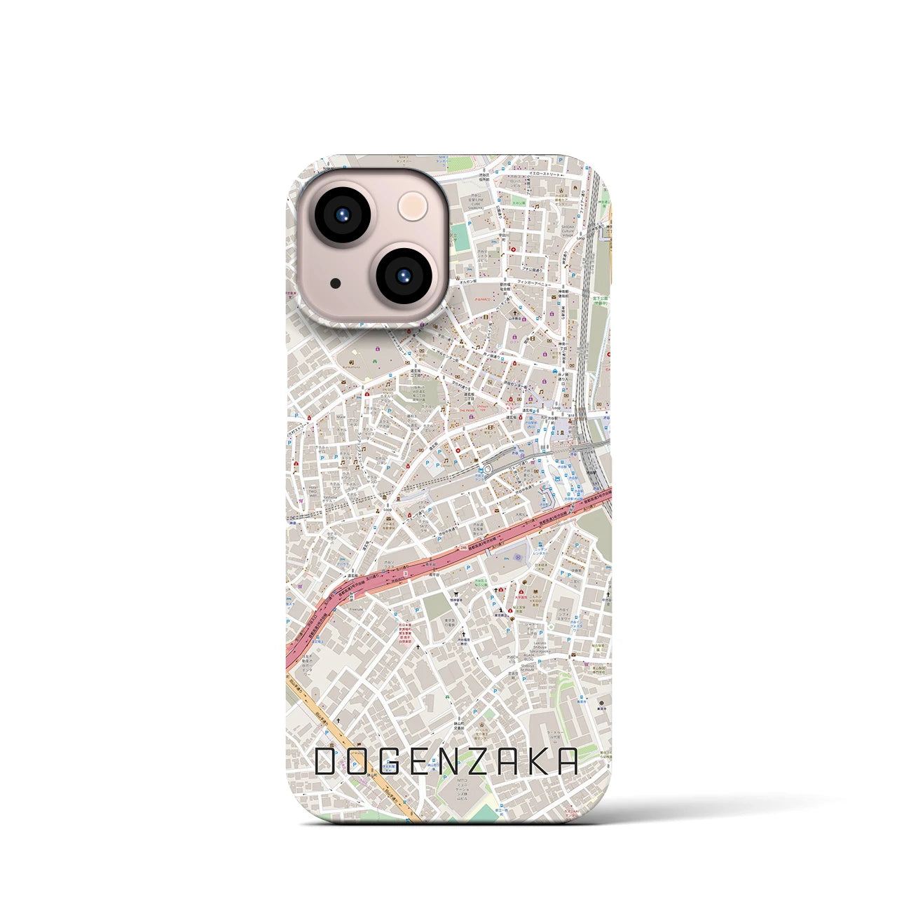 【道玄坂(東京都)】地図柄iPhoneケース(バックカバータイプ)