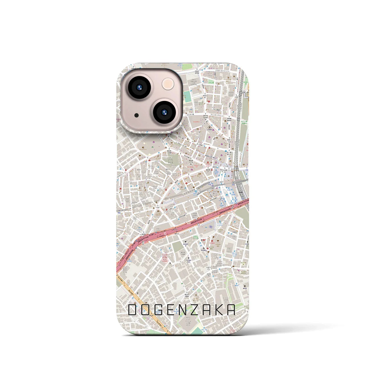【道玄坂(東京都)】地図柄iPhoneケース(バックカバータイプ)