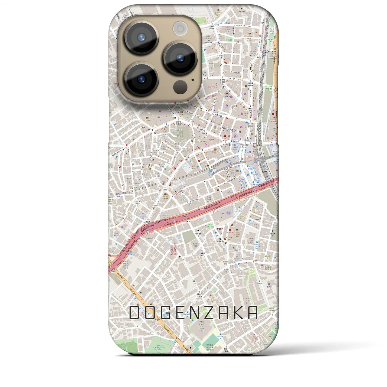 【道玄坂(東京都)】地図柄iPhoneケース(バックカバータイプ)