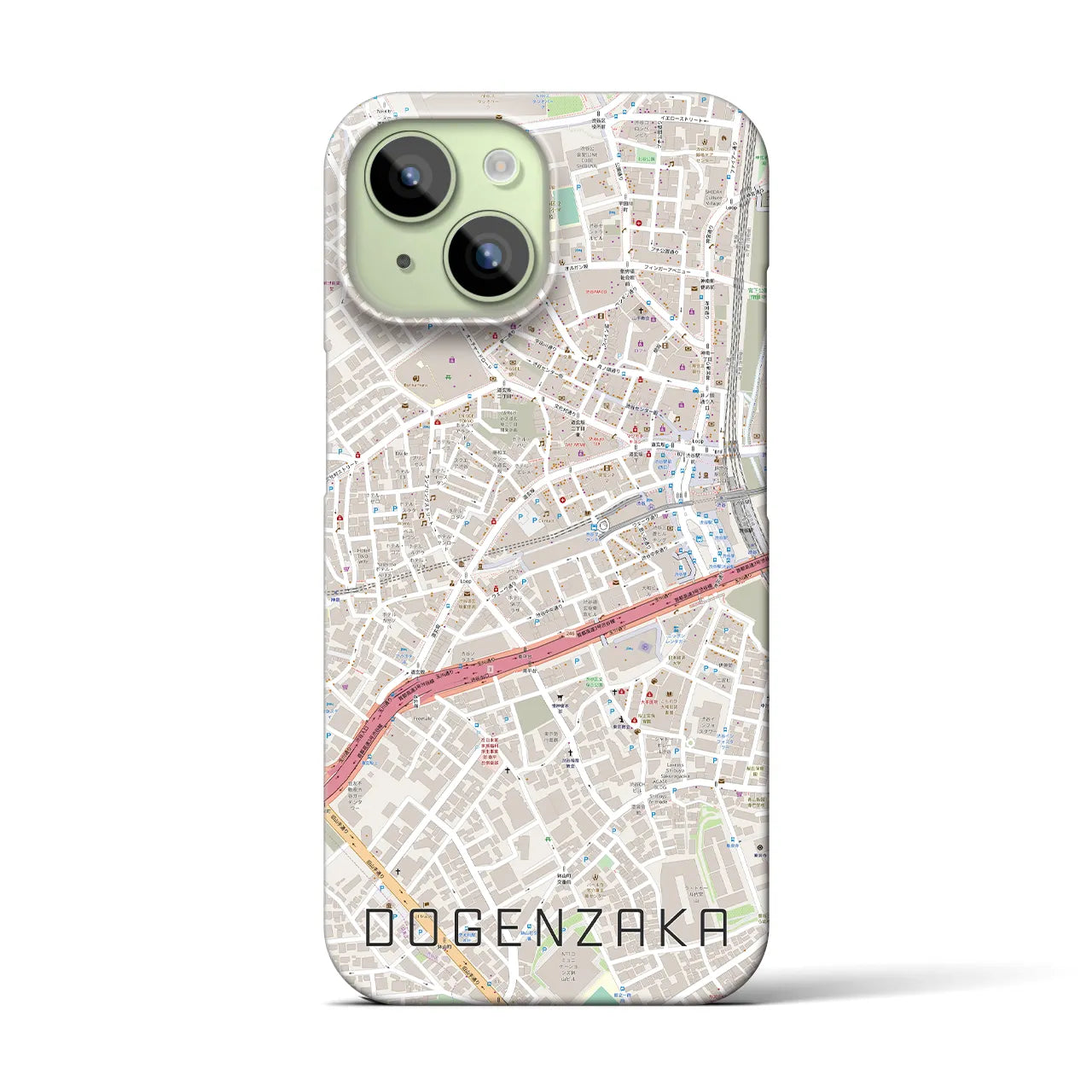 【道玄坂(東京都)】地図柄iPhoneケース(バックカバータイプ)