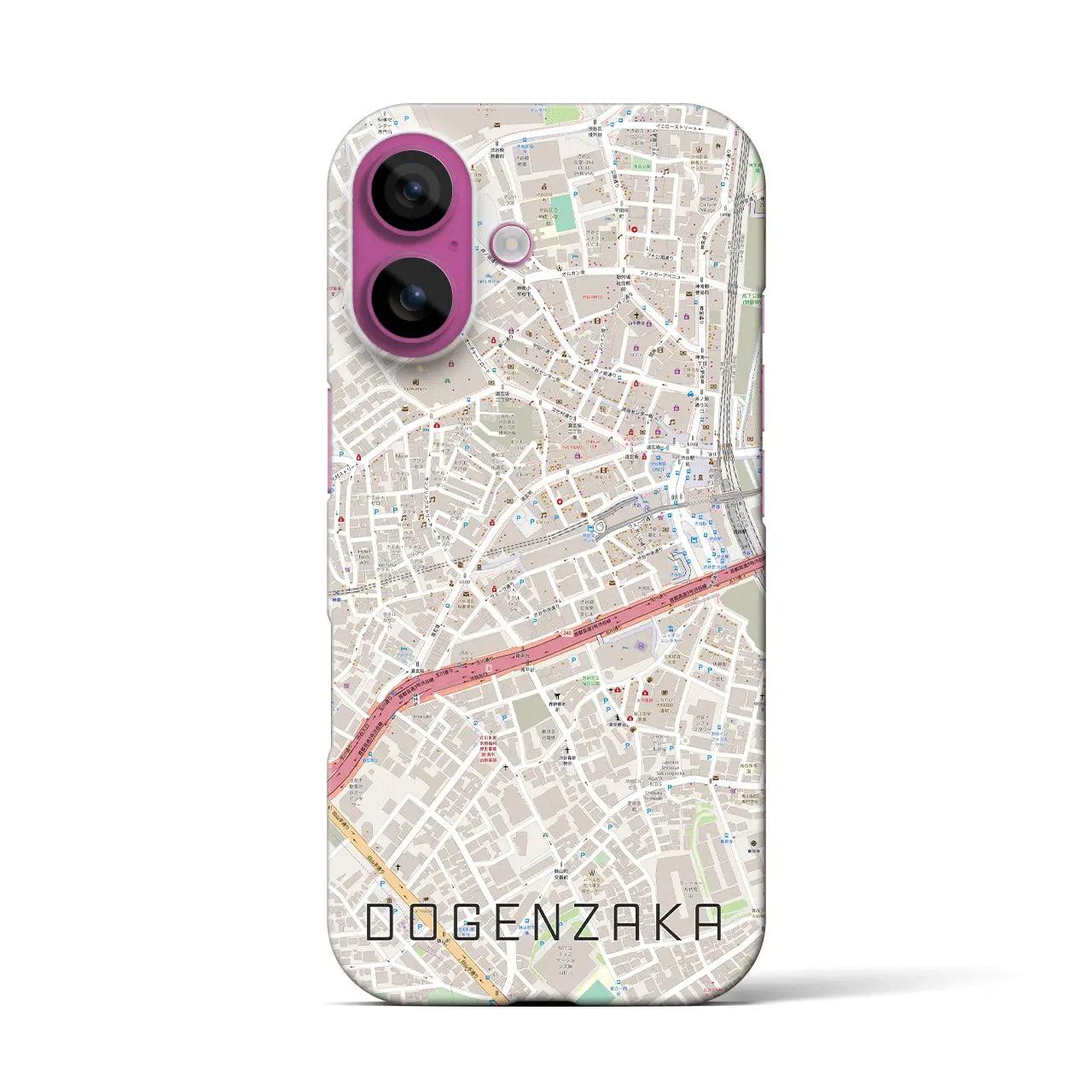 【道玄坂(東京都)】地図柄iPhoneケース(バックカバータイプ)