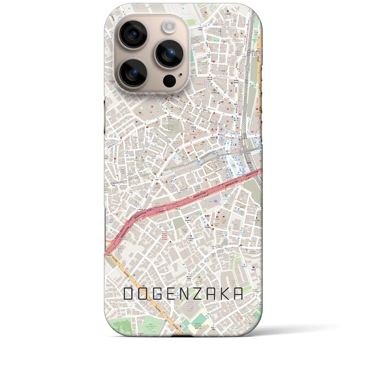 【道玄坂(東京都)】地図柄iPhoneケース(バックカバータイプ)