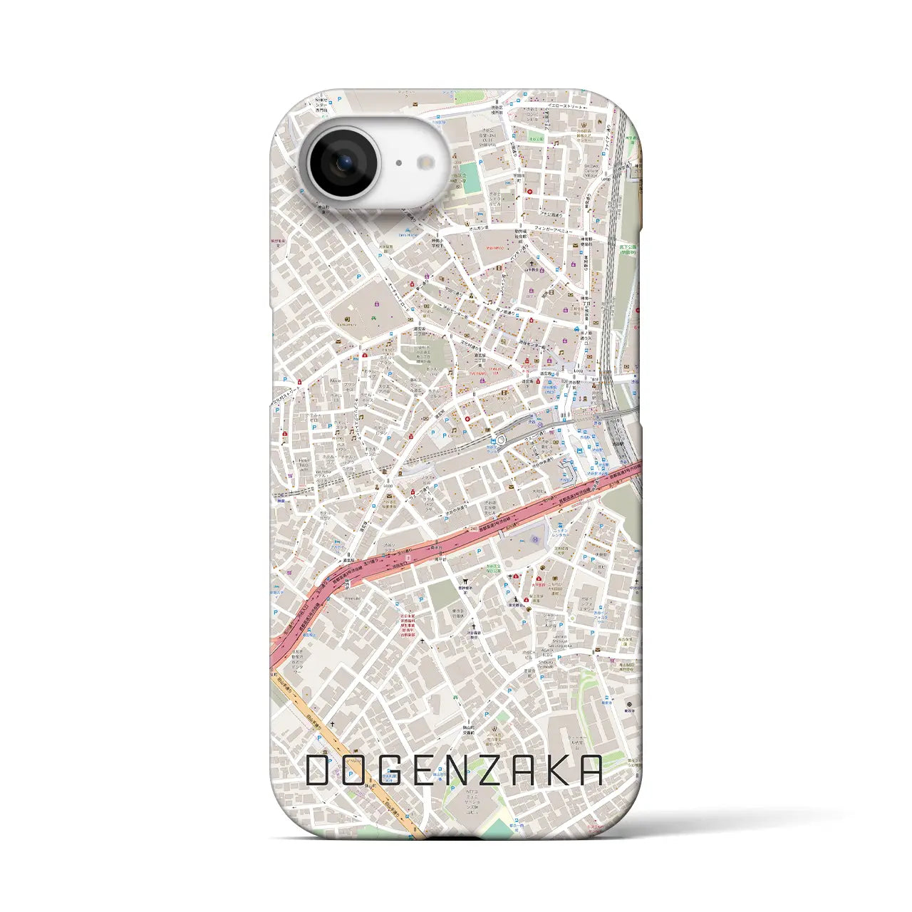 【道玄坂(東京都)】地図柄iPhoneケース(バックカバータイプ)