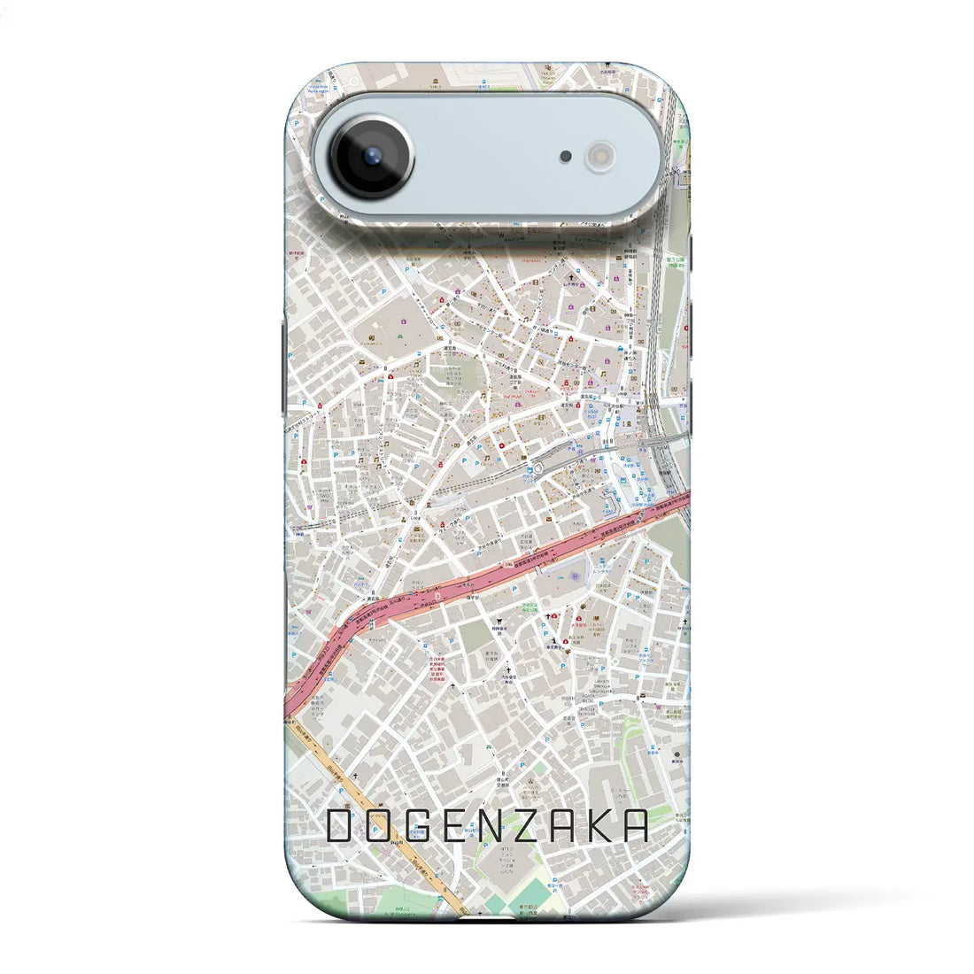 【道玄坂(東京都)】地図柄iPhoneケース(バックカバータイプ)ナチュラル・iPhone 17 Pro Max 用
