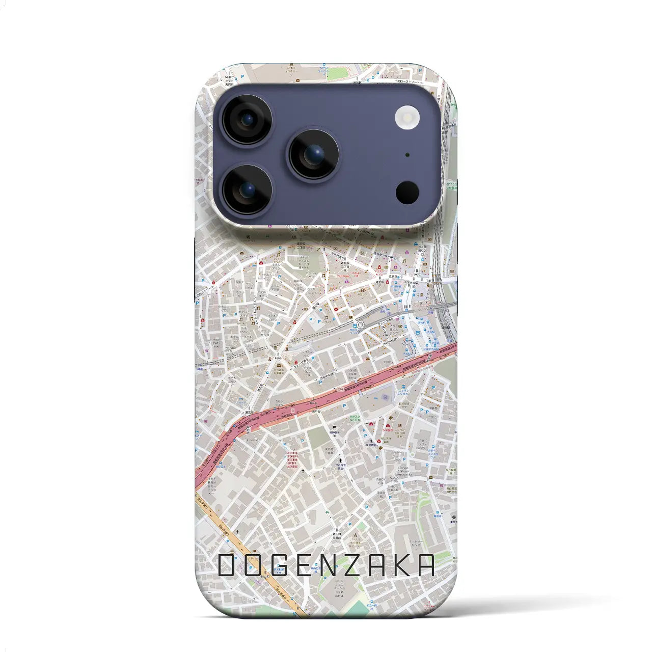 【道玄坂(東京都)】地図柄iPhoneケース(バックカバータイプ)