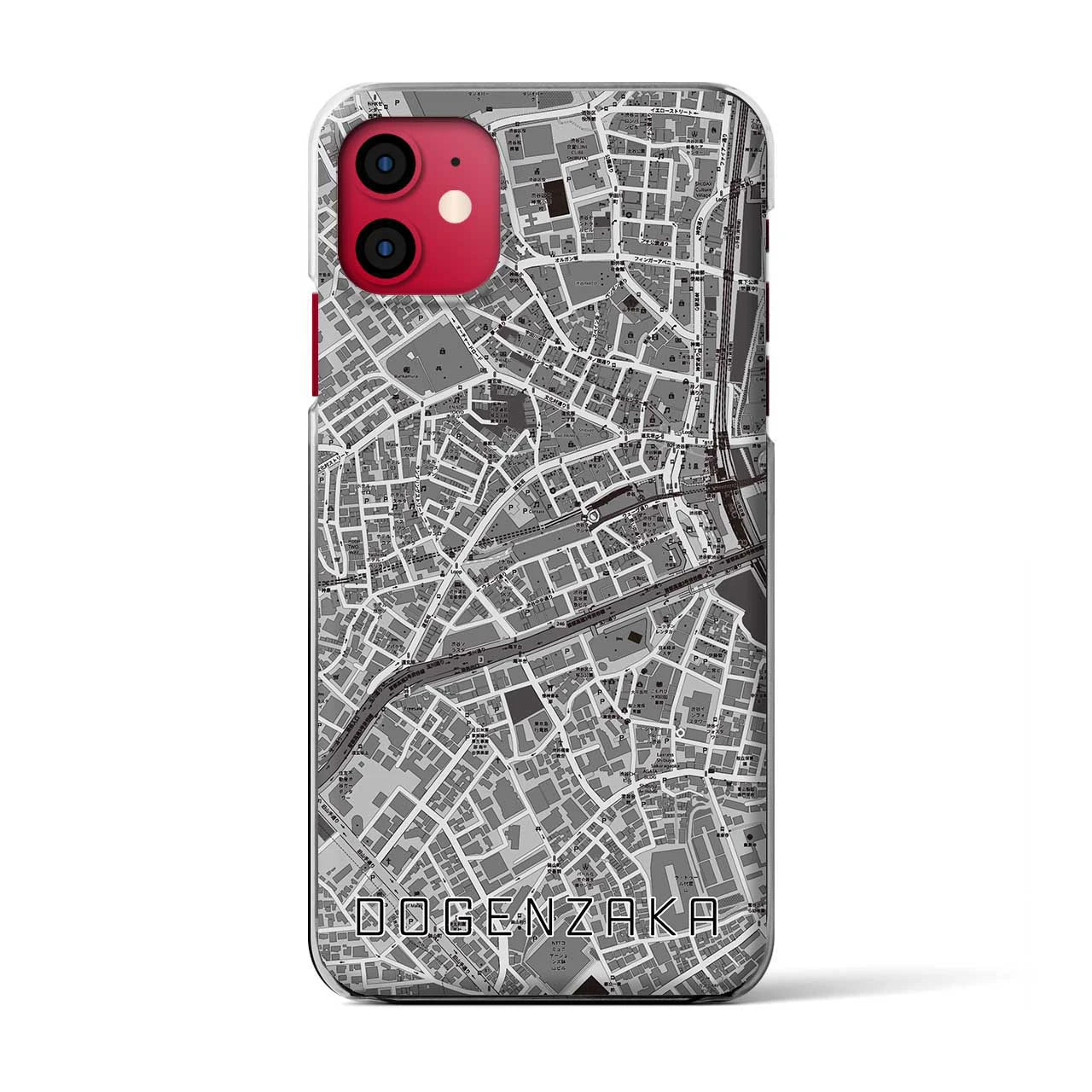 【道玄坂(東京都)】地図柄iPhoneケース(クリアタイプ)