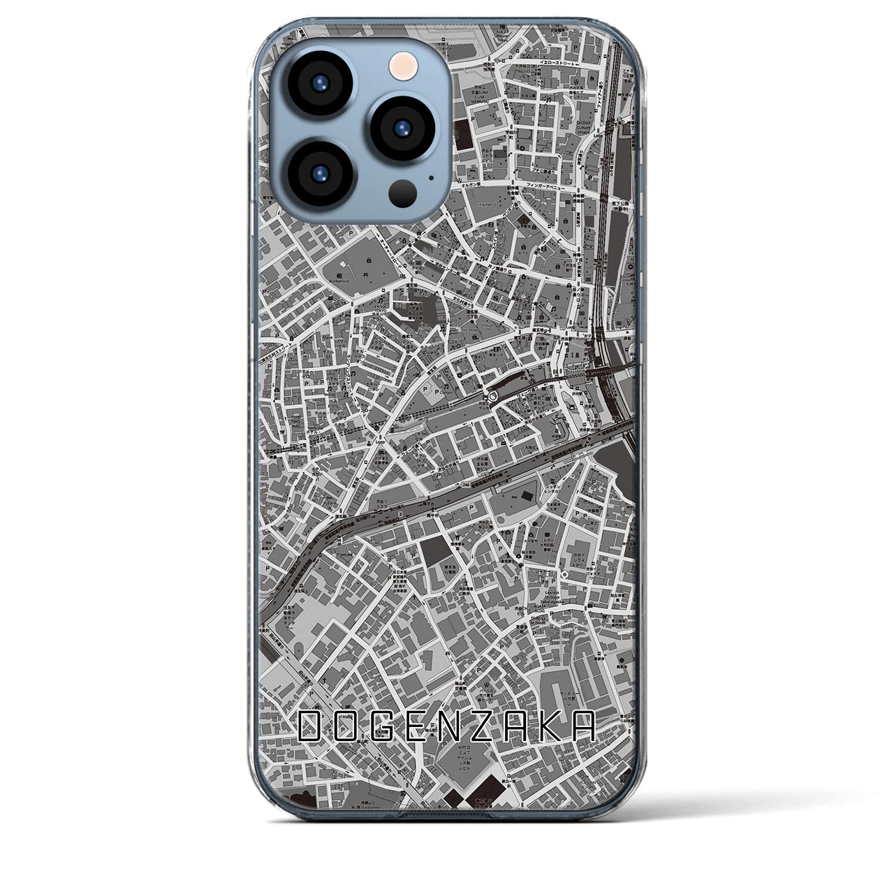 【道玄坂(東京都)】地図柄iPhoneケース(クリアタイプ)