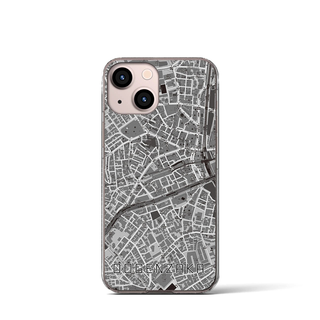 【道玄坂(東京都)】地図柄iPhoneケース(クリアタイプ)