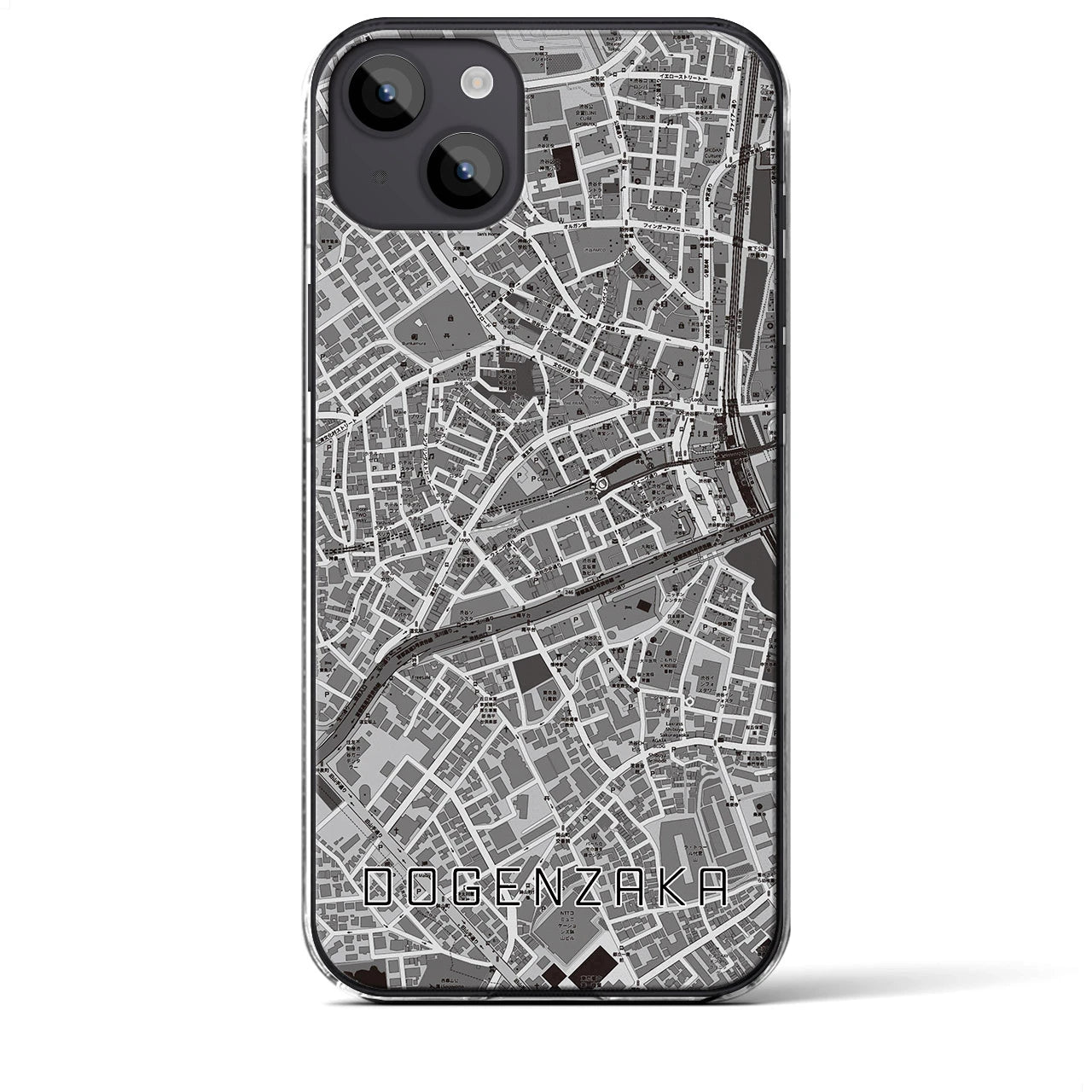 【道玄坂(東京都)】地図柄iPhoneケース(クリアタイプ)