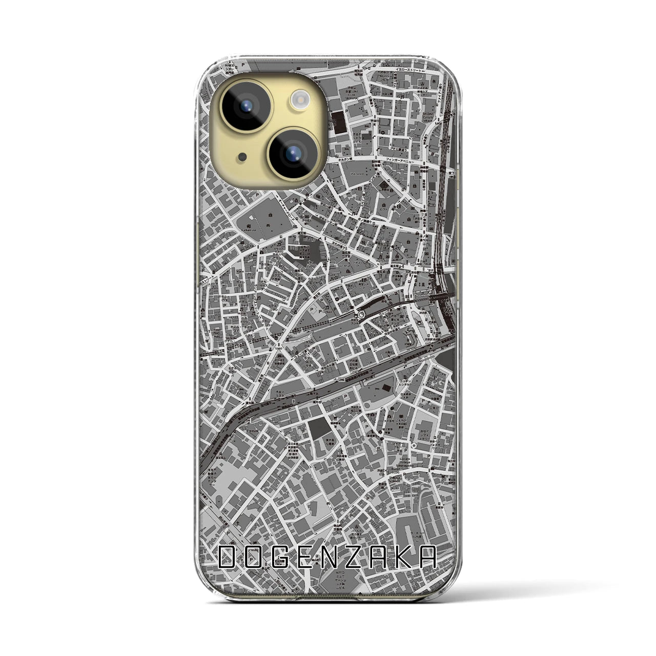 【道玄坂(東京都)】地図柄iPhoneケース(クリアタイプ)