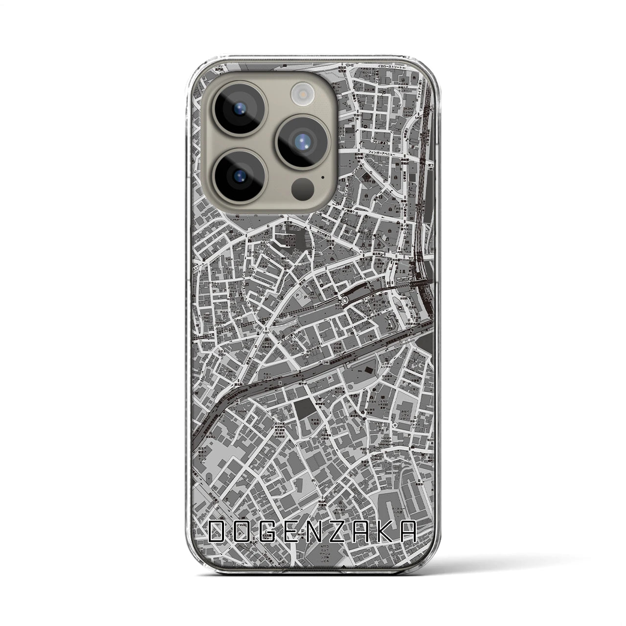 【道玄坂(東京都)】地図柄iPhoneケース(クリアタイプ)