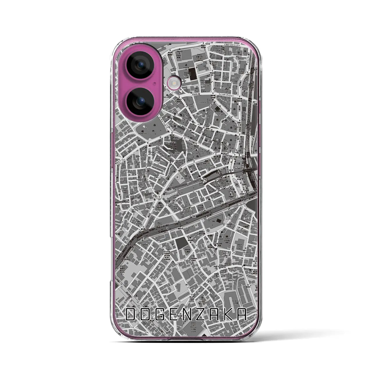 【道玄坂(東京都)】地図柄iPhoneケース(クリアタイプ)