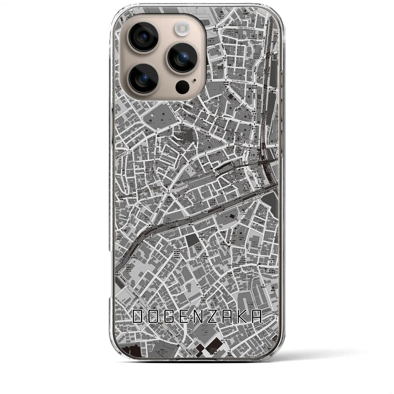 【道玄坂(東京都)】地図柄iPhoneケース(クリアタイプ)