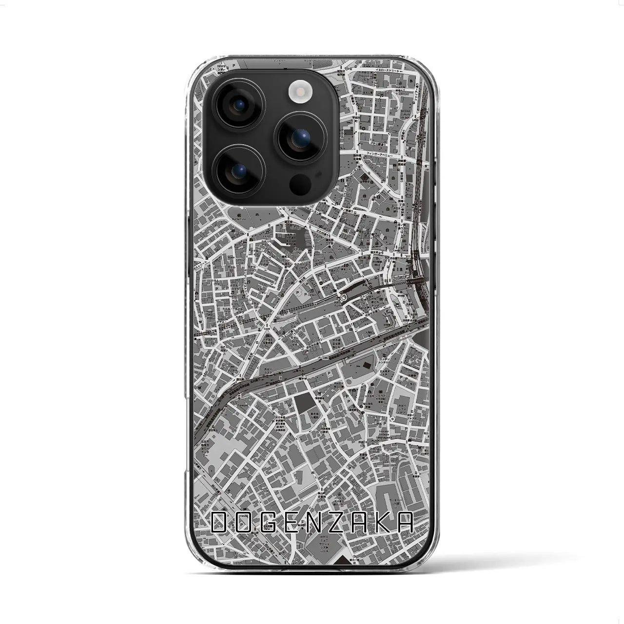 【道玄坂(東京都)】地図柄iPhoneケース(クリアタイプ)
