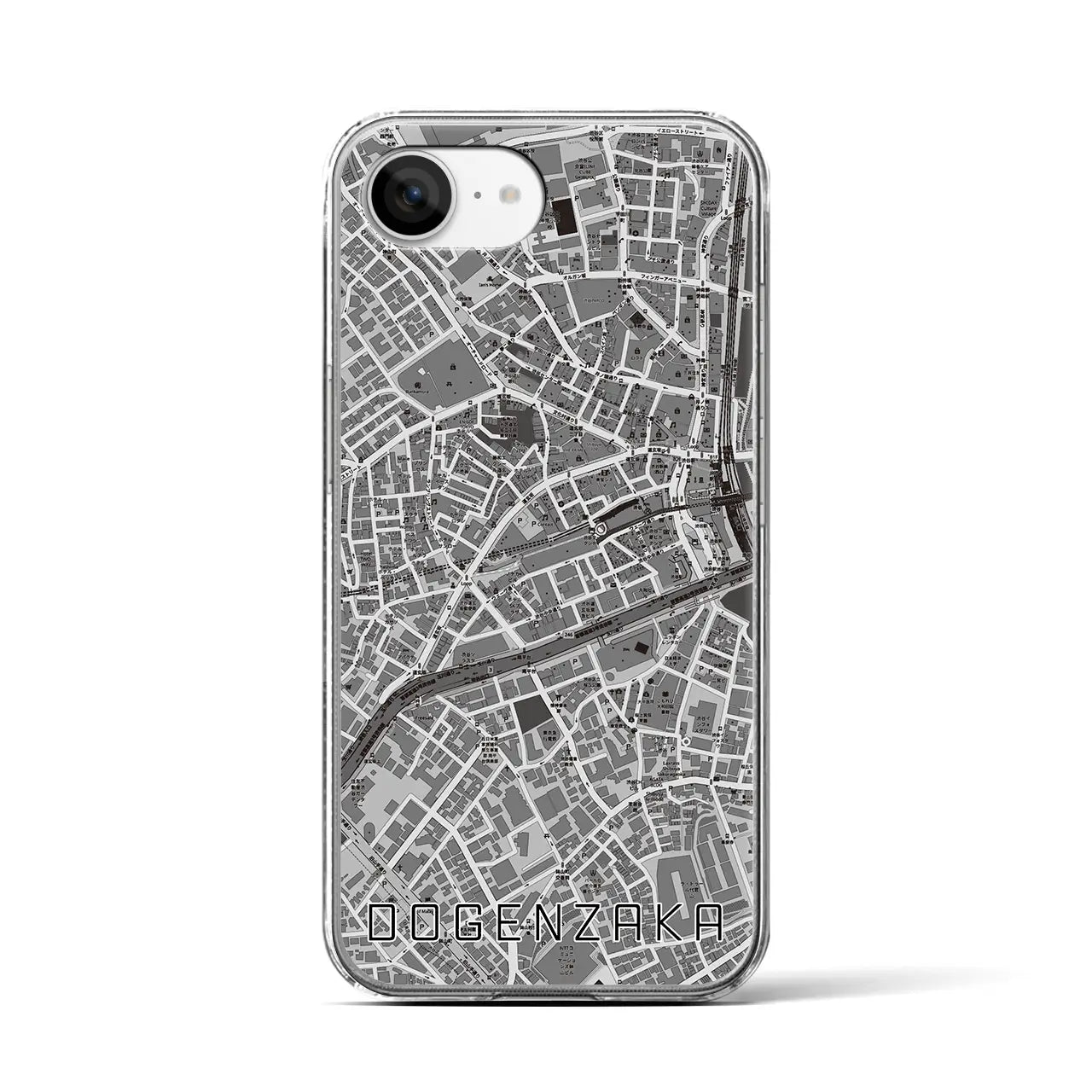 【道玄坂(東京都)】地図柄iPhoneケース(クリアタイプ)