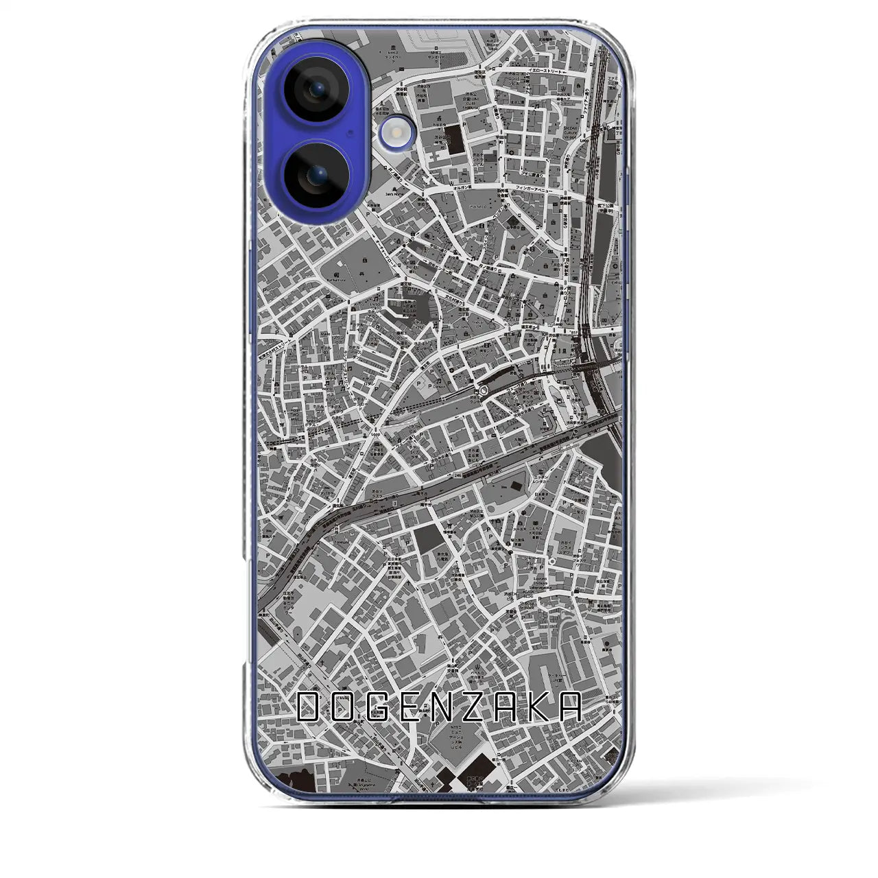 【道玄坂(東京都)】地図柄iPhoneケース(クリアタイプ)