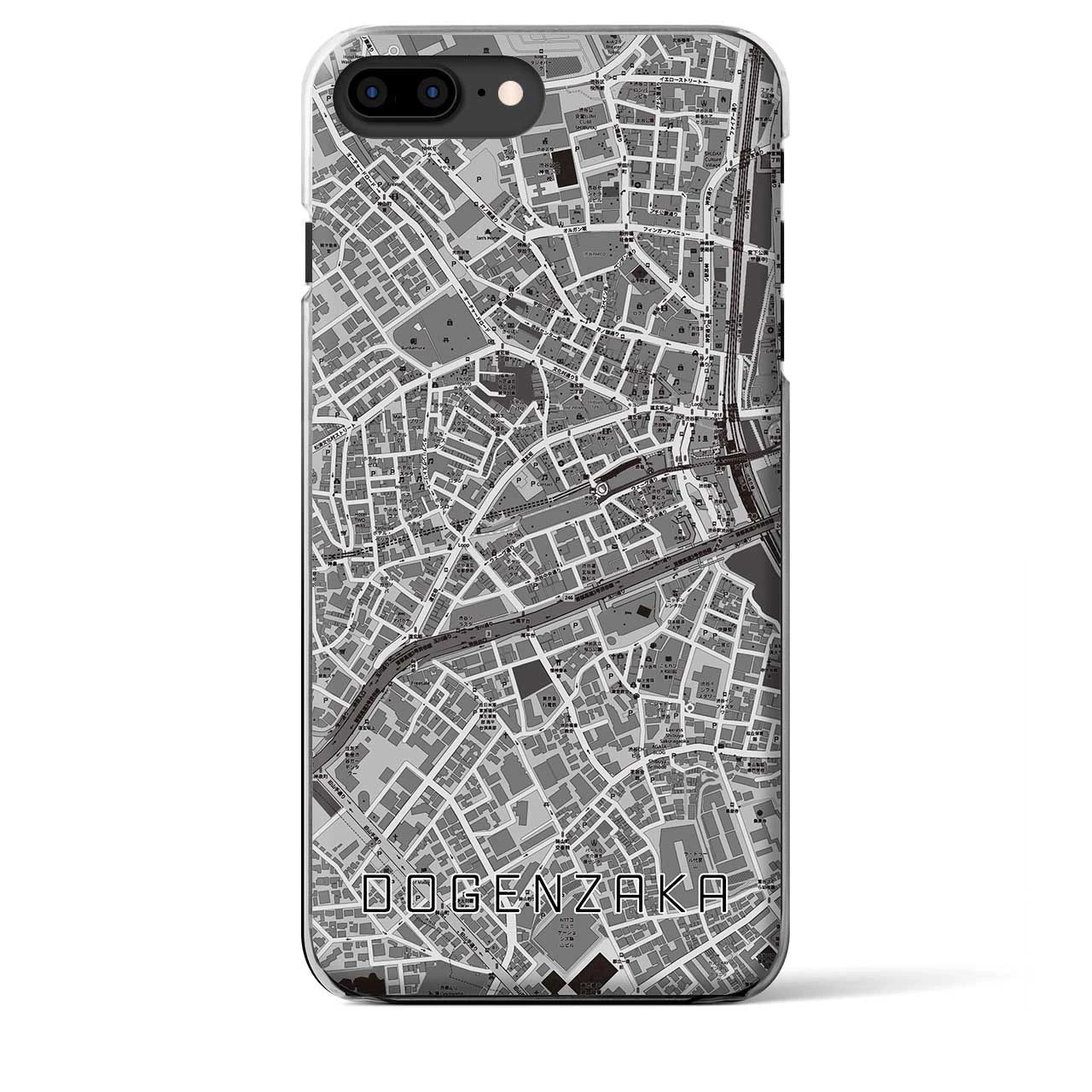 【道玄坂(東京都)】地図柄iPhoneケース(クリアタイプ)