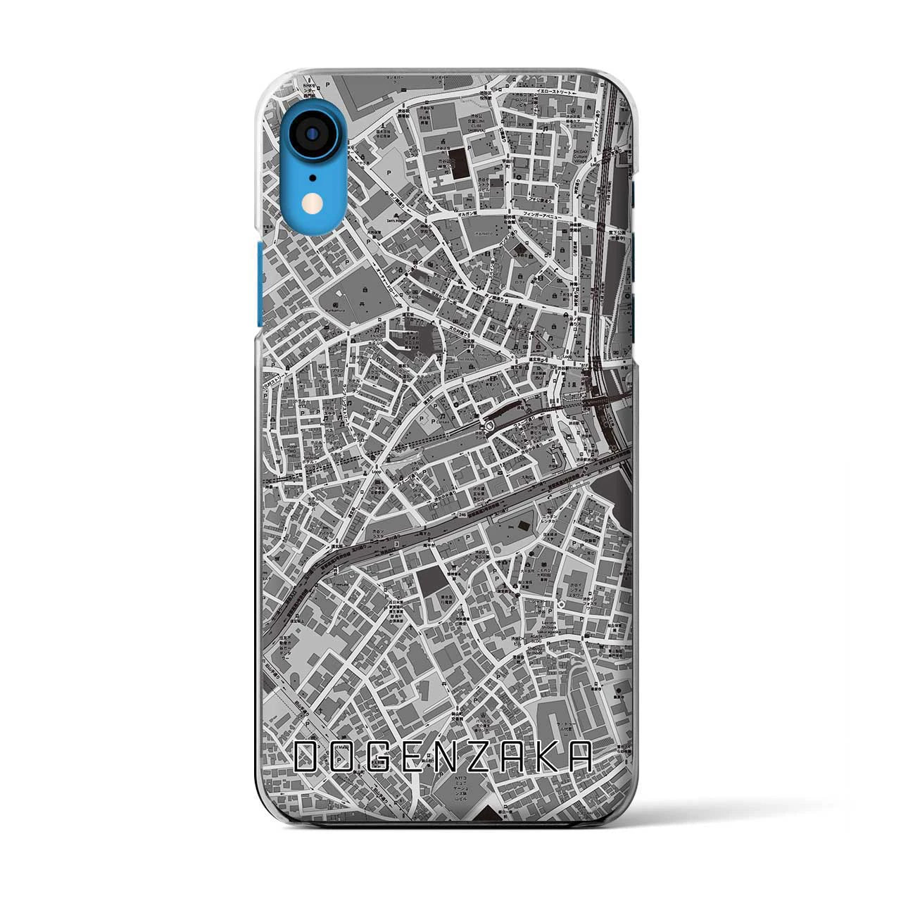 【道玄坂(東京都)】地図柄iPhoneケース(クリアタイプ)