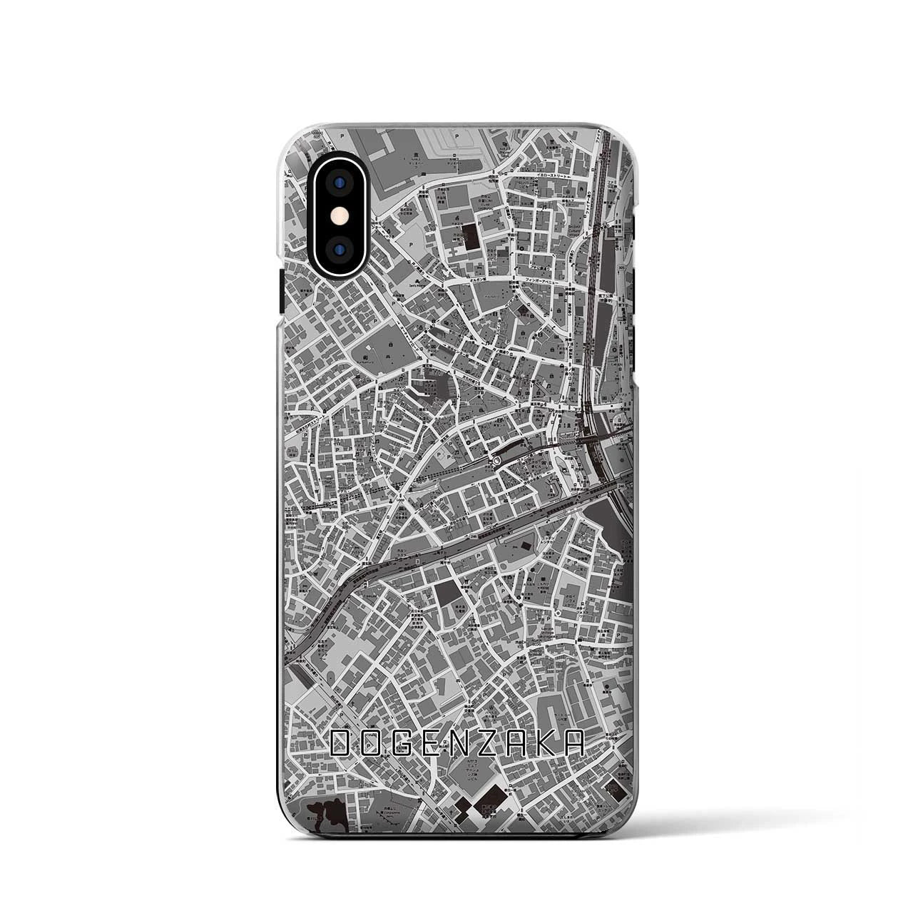 【道玄坂(東京都)】地図柄iPhoneケース(クリアタイプ)
