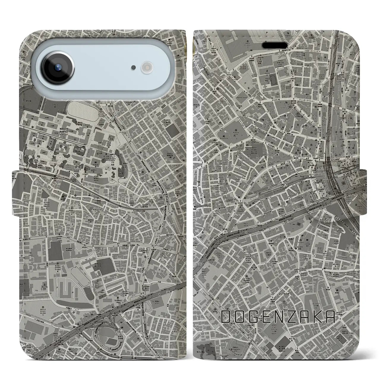 【道玄坂(東京都)】地図柄iPhoneケース(手帳タイプ)